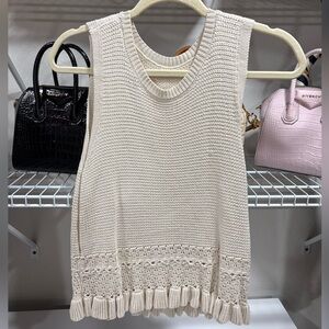 3 for $18 SALE Cream Sleeveless Knit Tank Top